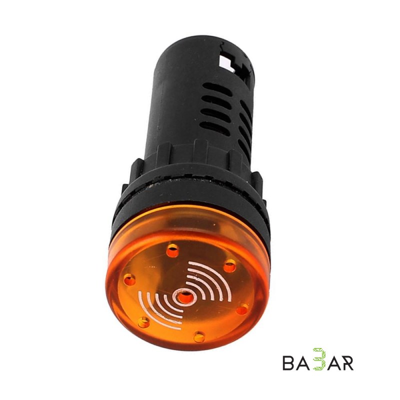 Светозвуковой индикатор AD16-22SM 12В жёлтый, IP65
