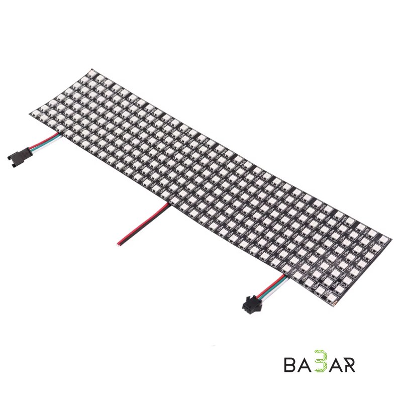Адресуемая светодиодная RGB матрица WS2812B (8×32 пикселя, гибкая панель)